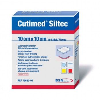 Cutimed Siltec 10 x 10 cm - 10 unidades