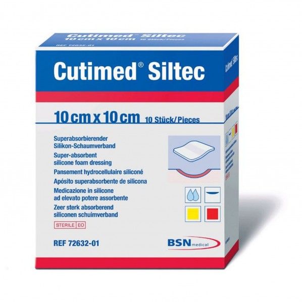 Cutimed Siltec 10x10 cm - 10 unidades