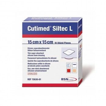 Cutimed Siltec L 15 x 15 cm - 10 unidadest