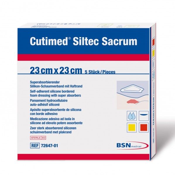 Cutimed Siltec Sacrum 17,5x17,5cm - 5 unidades