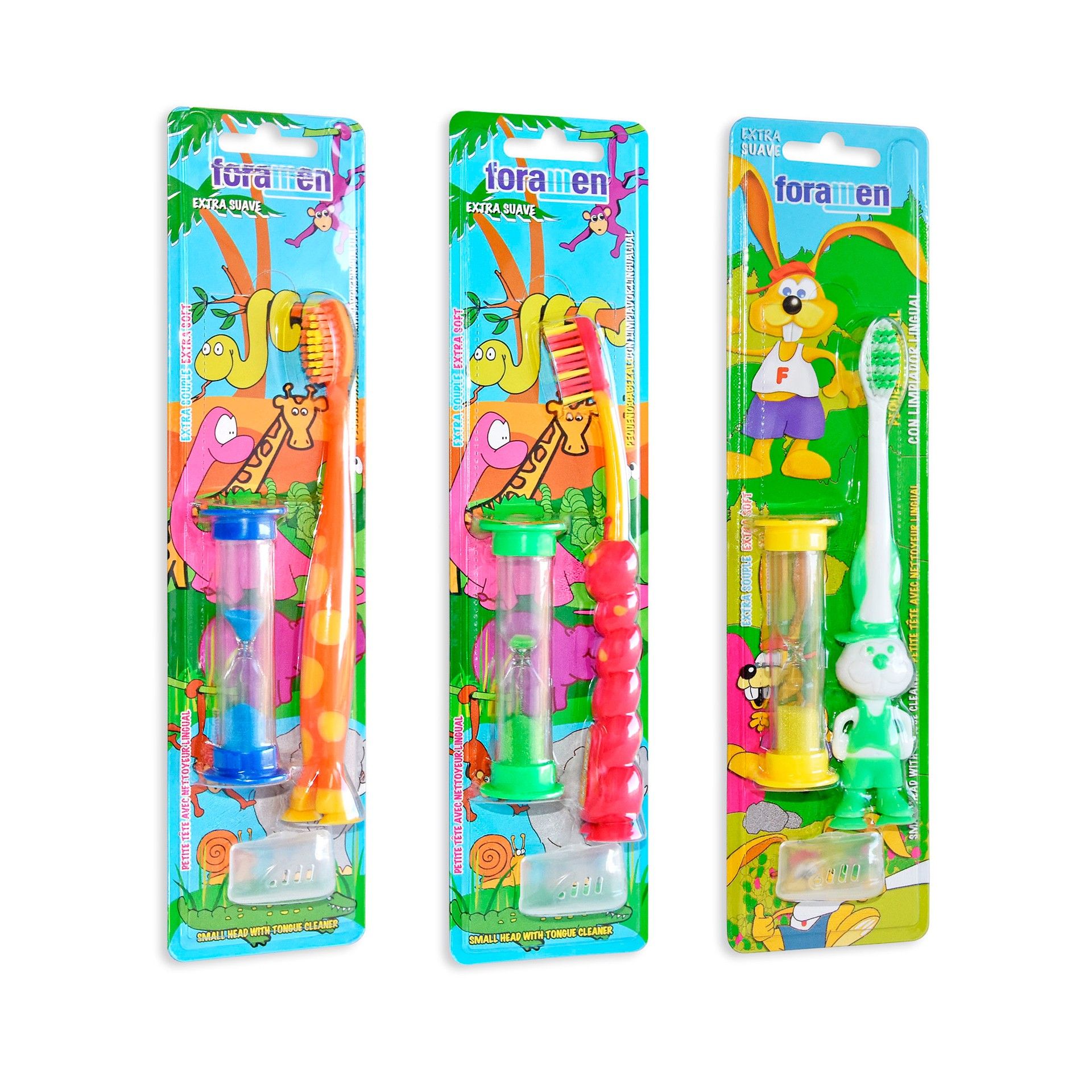 Escova de Dentes Júnior Extra Suave com Ampulheta - Foramen