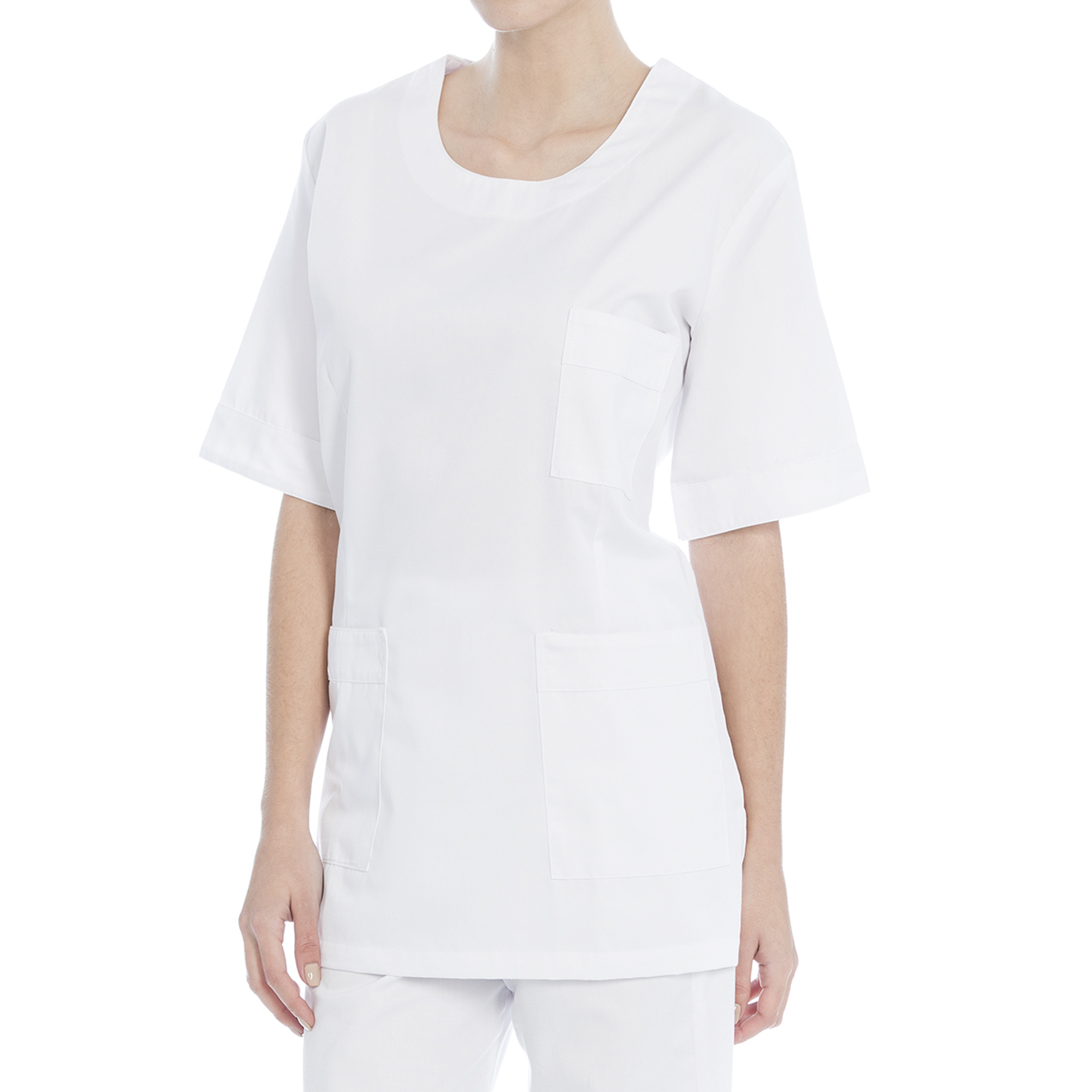 Túnica para Senhora de Manga Curta em Sarja