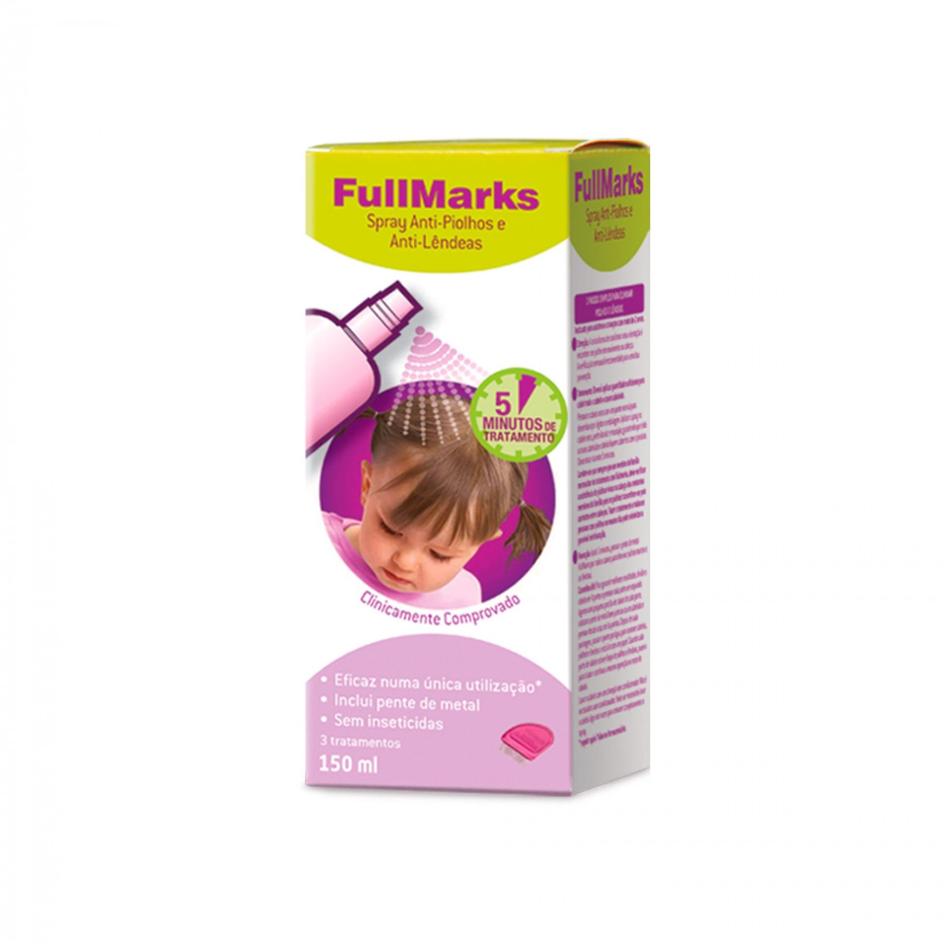 Fullmarks Spray Anti-Piolhos e Anti-Lêndeas - 150 ml