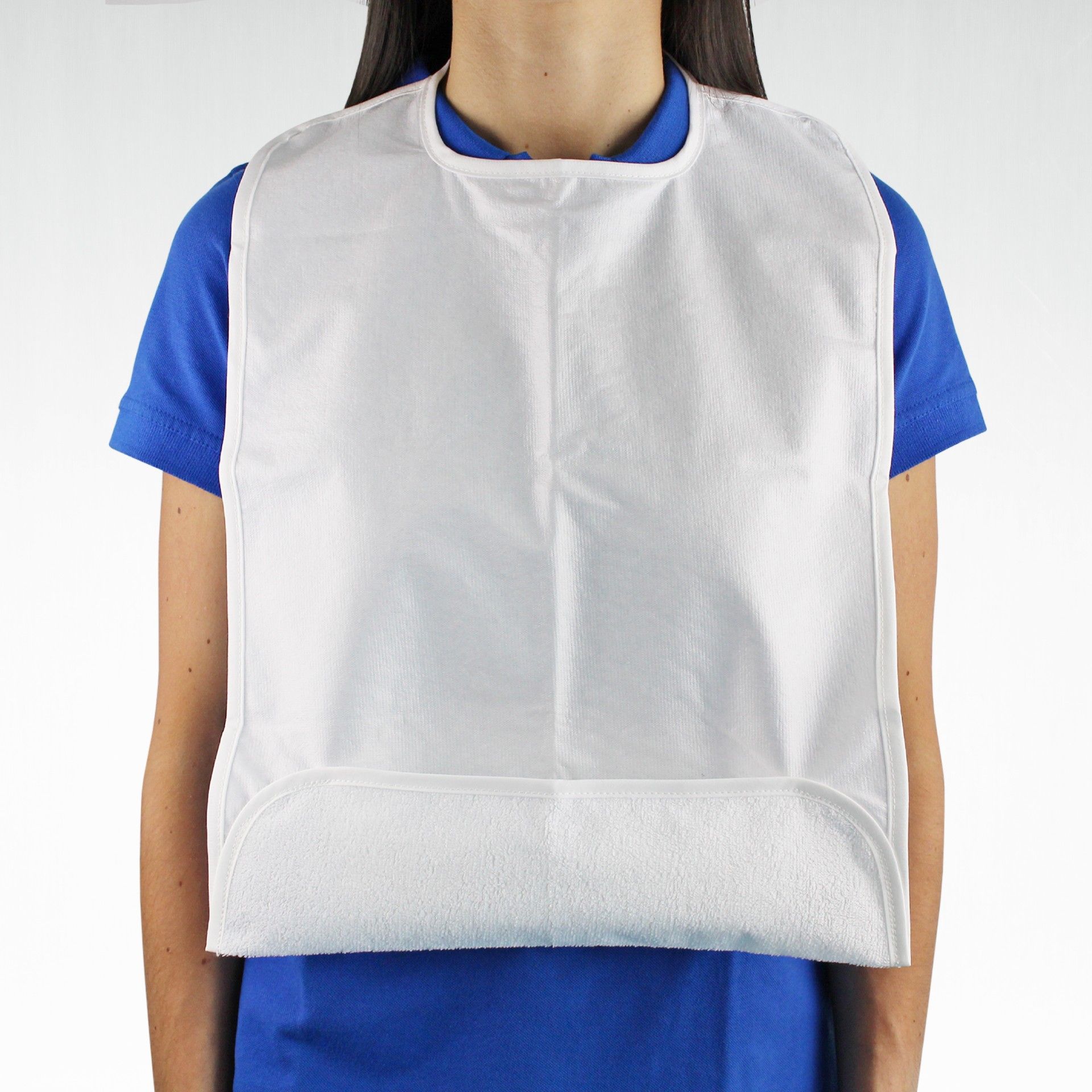 Babete para Adulto Impermeável com Bolsa Dobrada - 50 x 40 cm