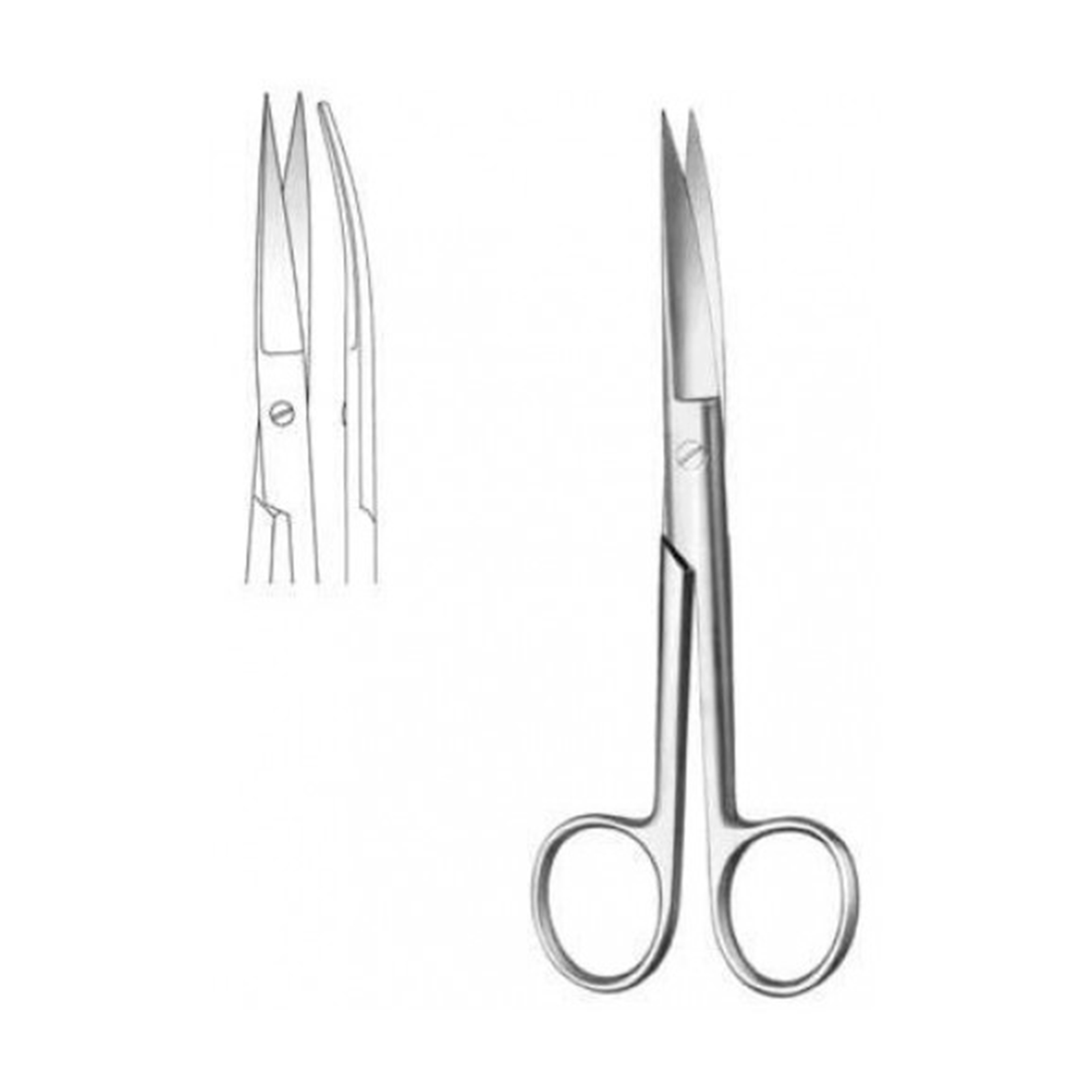 Tesoura Curva com Bicos Finos - 13 cm