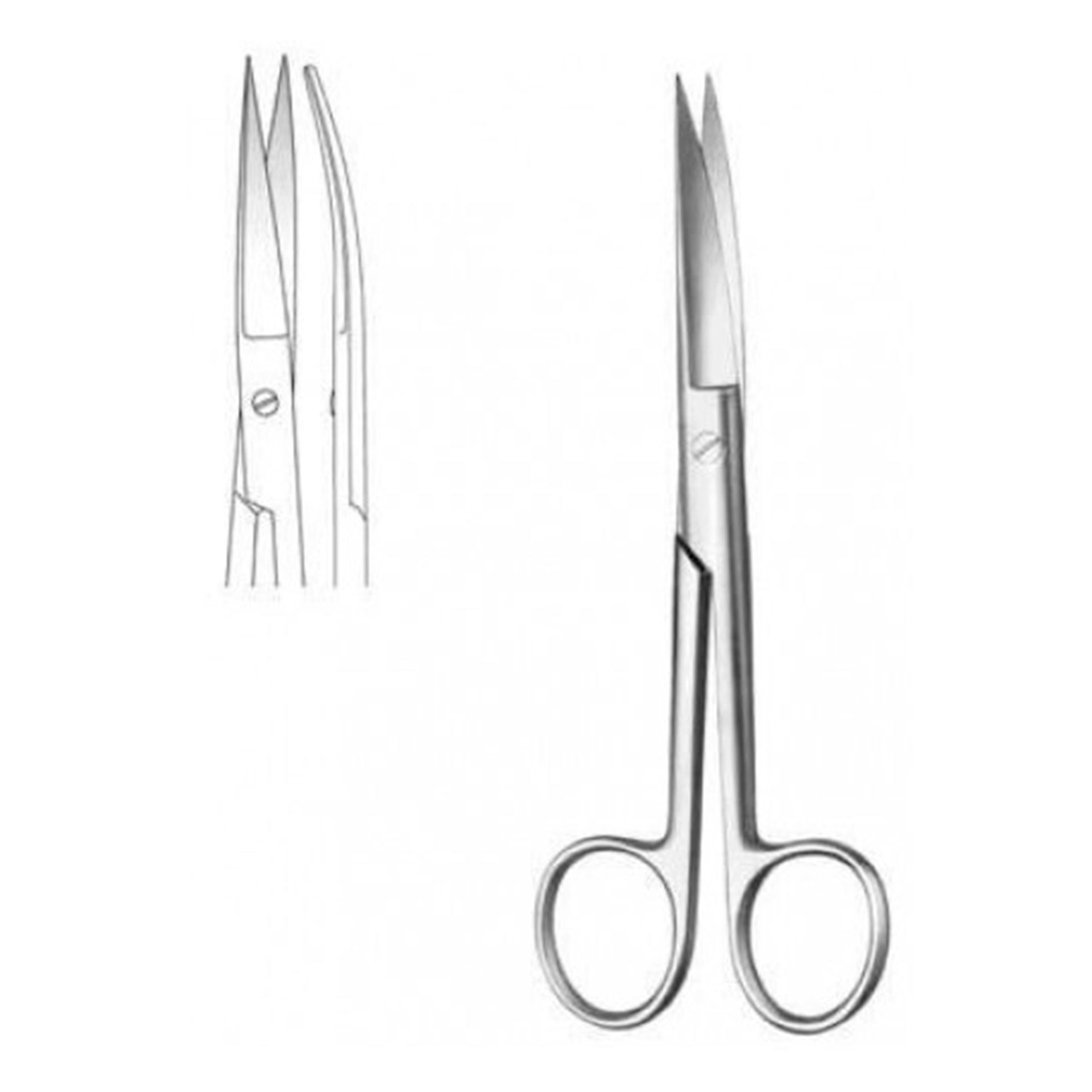 Tesoura Curva com Bicos Finos - 15 cm