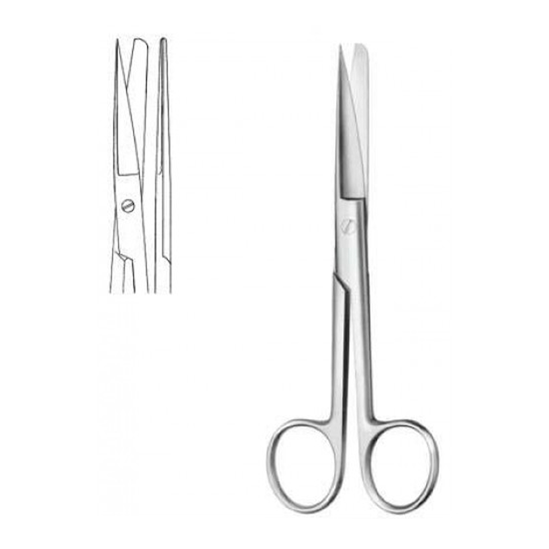 Tesoura Reta com Bicos Finos e Redondos - 15 cm