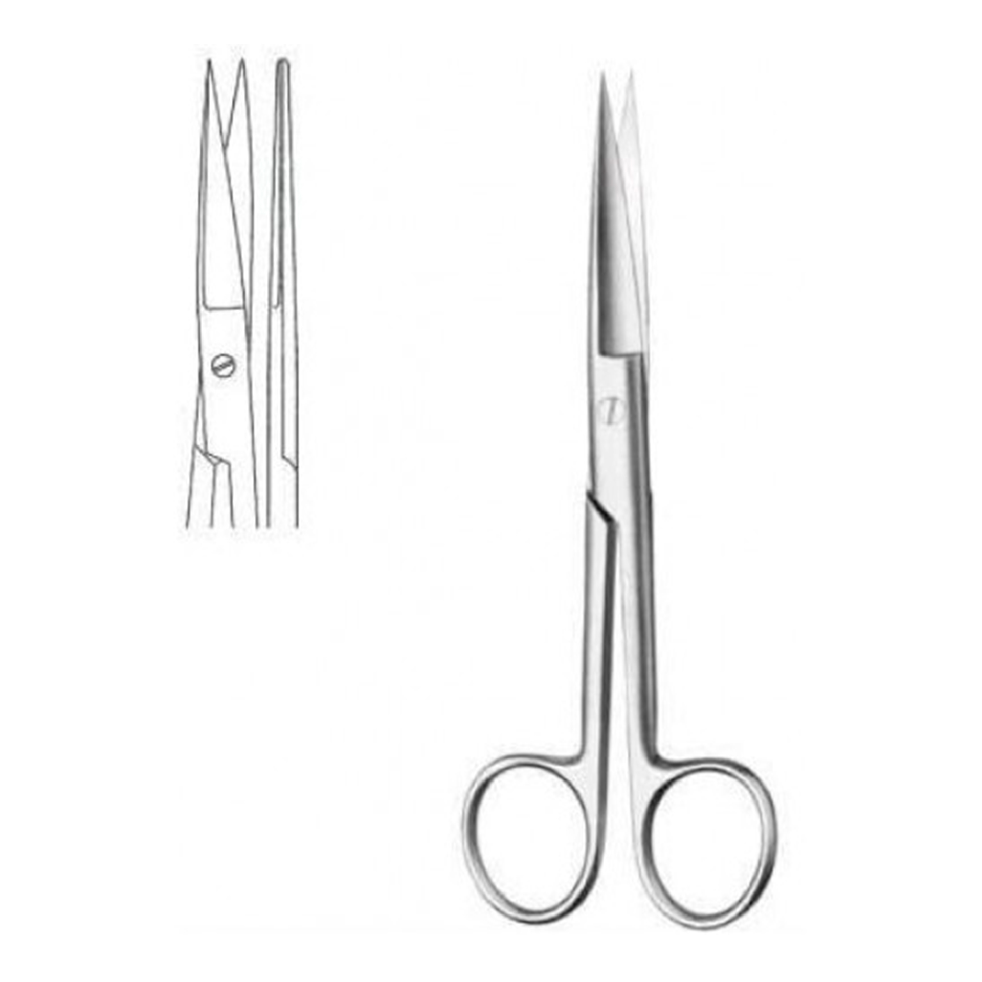 Tesoura Reta com Bicos Finos - 15 cm