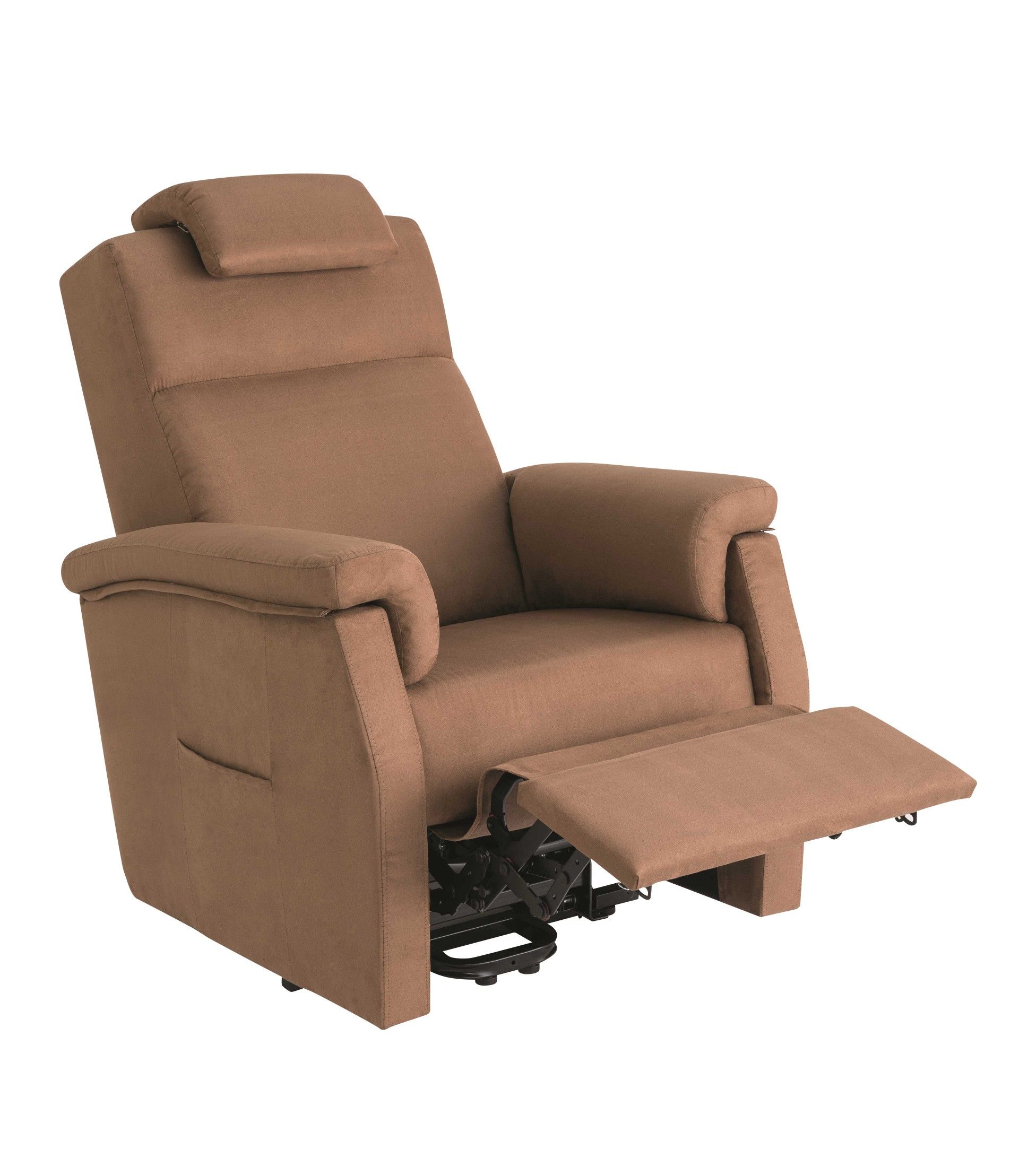 Poltrona Elétrica Fino com Motor | Microfibra Camel