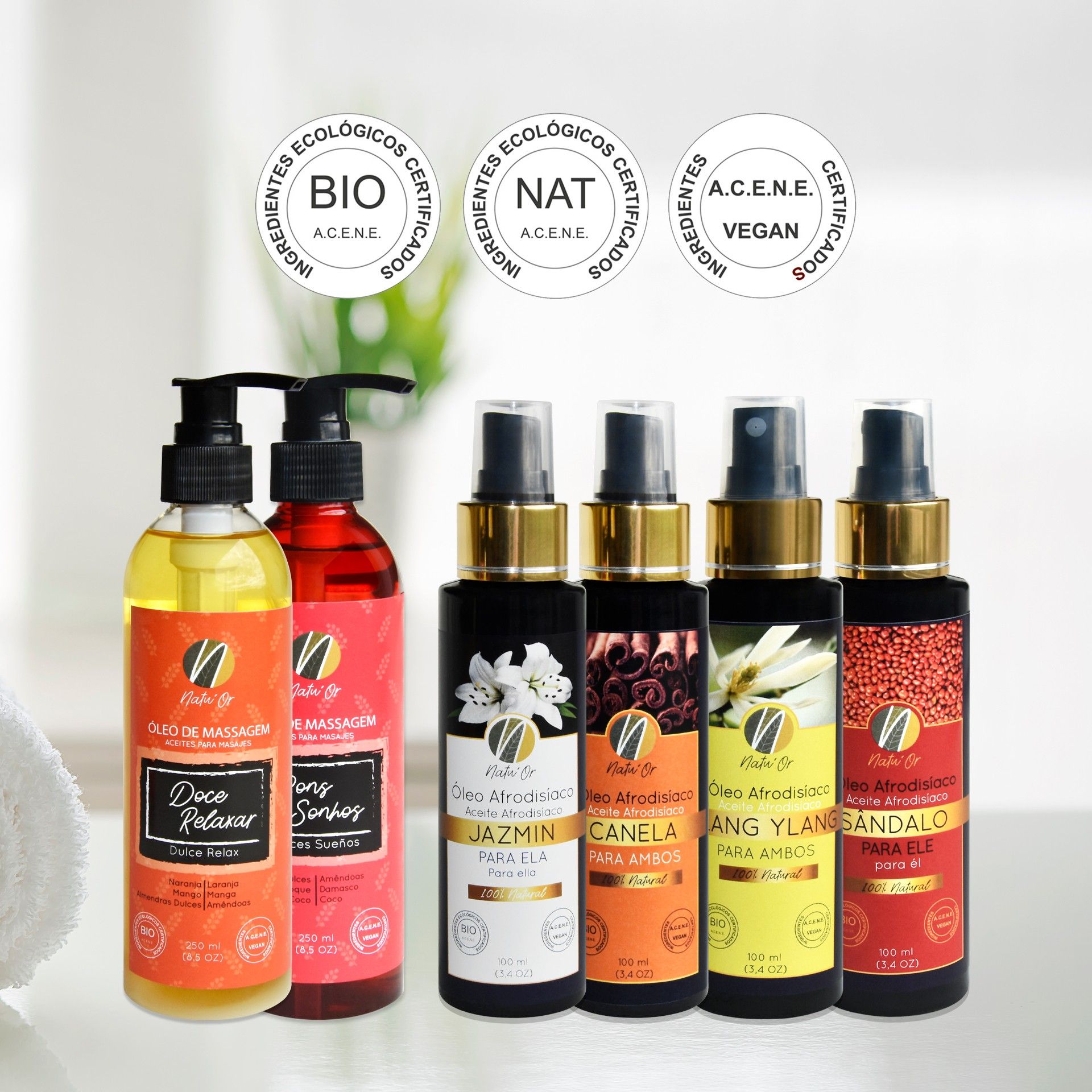 Óleo de Massagem Afrodisíaco com Aroma a Canela Natu'Or