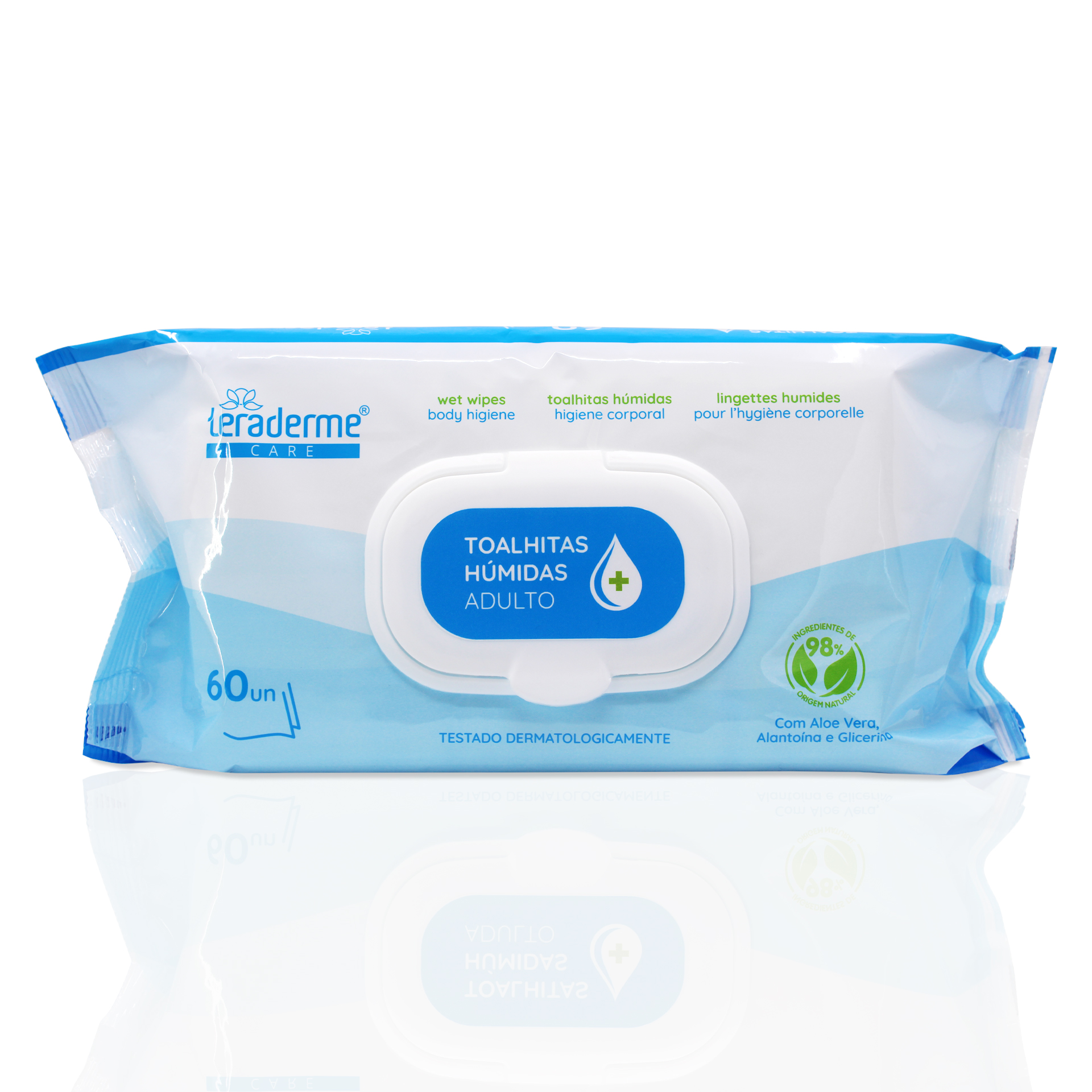 Toalhitas Húmidas para Adulto Teraderme Care | 60 unidades