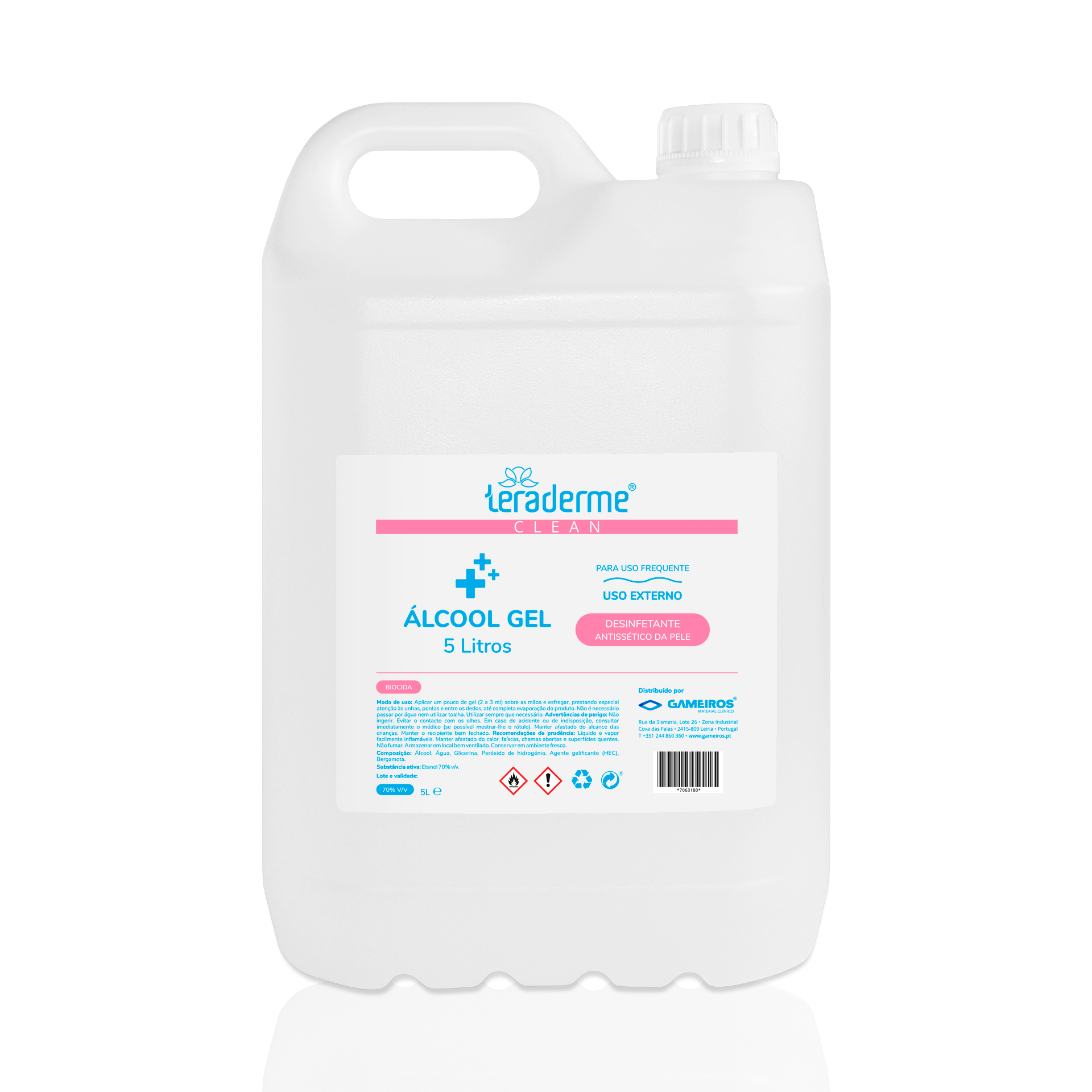 Álcool Gel Teraderme Clean - 5 Litros