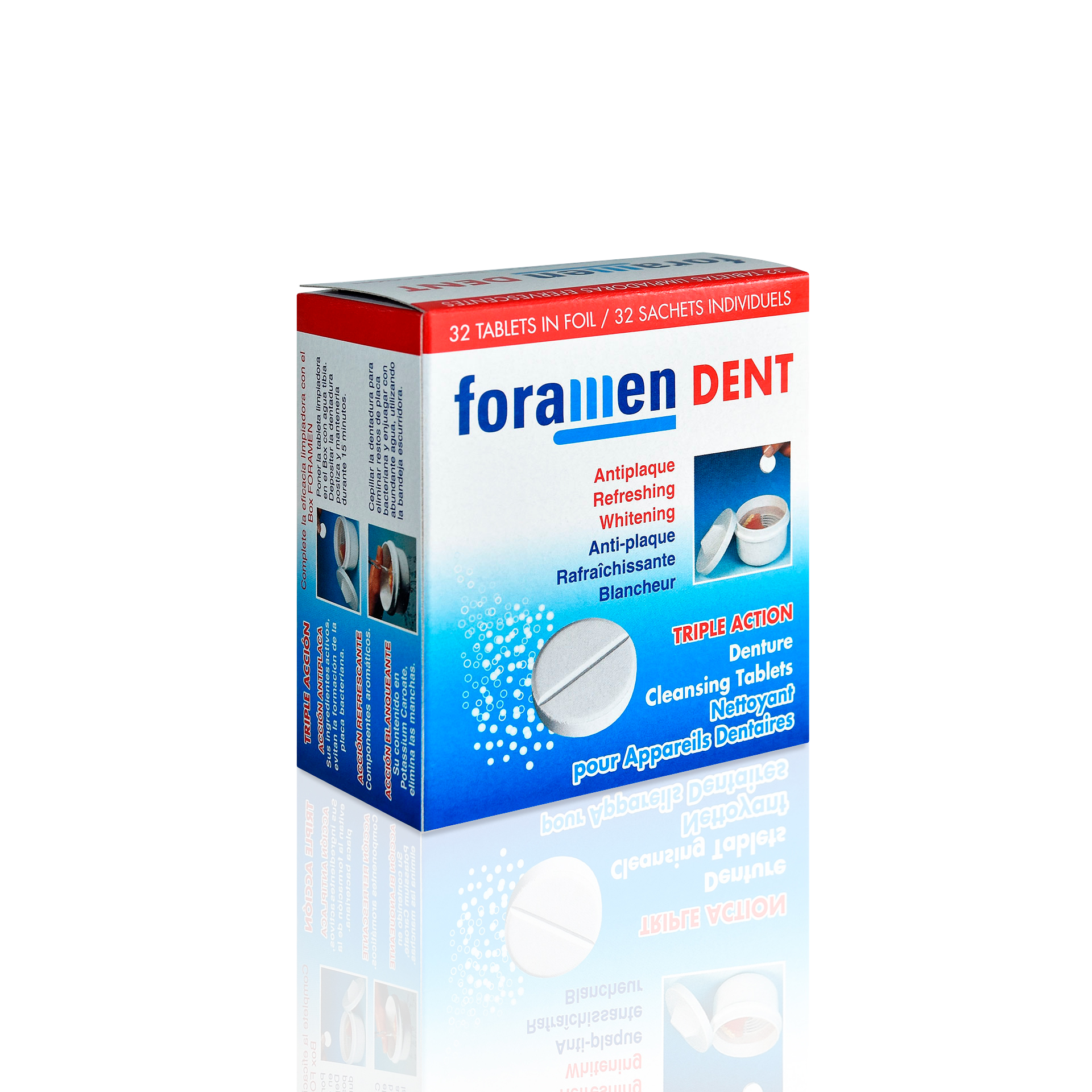 Pastilhas de Limpeza para Proteses Dentárias 32 un. - Foramen