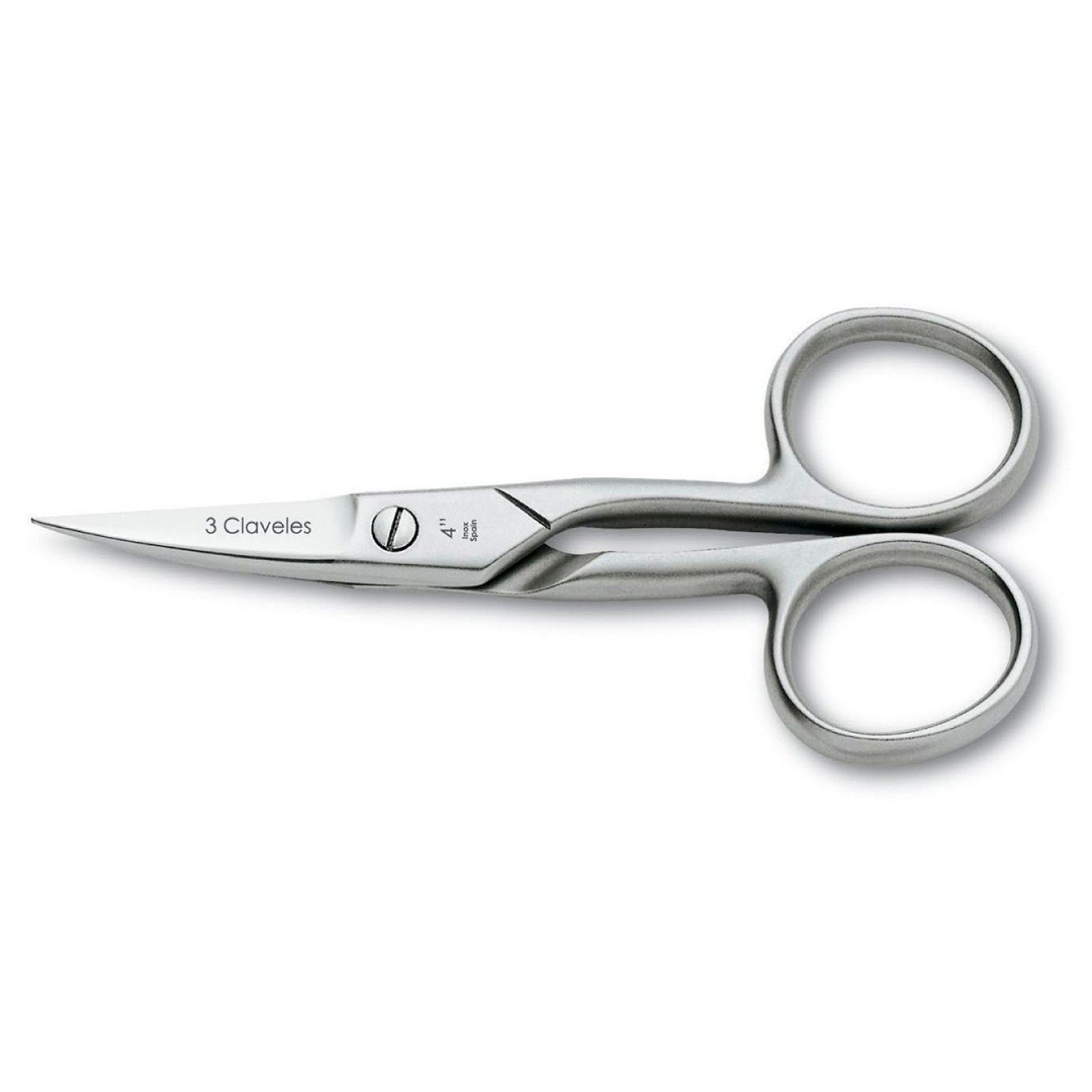 Tesoura para Unhas Curva em Inox 9 cm - 3 Claveles