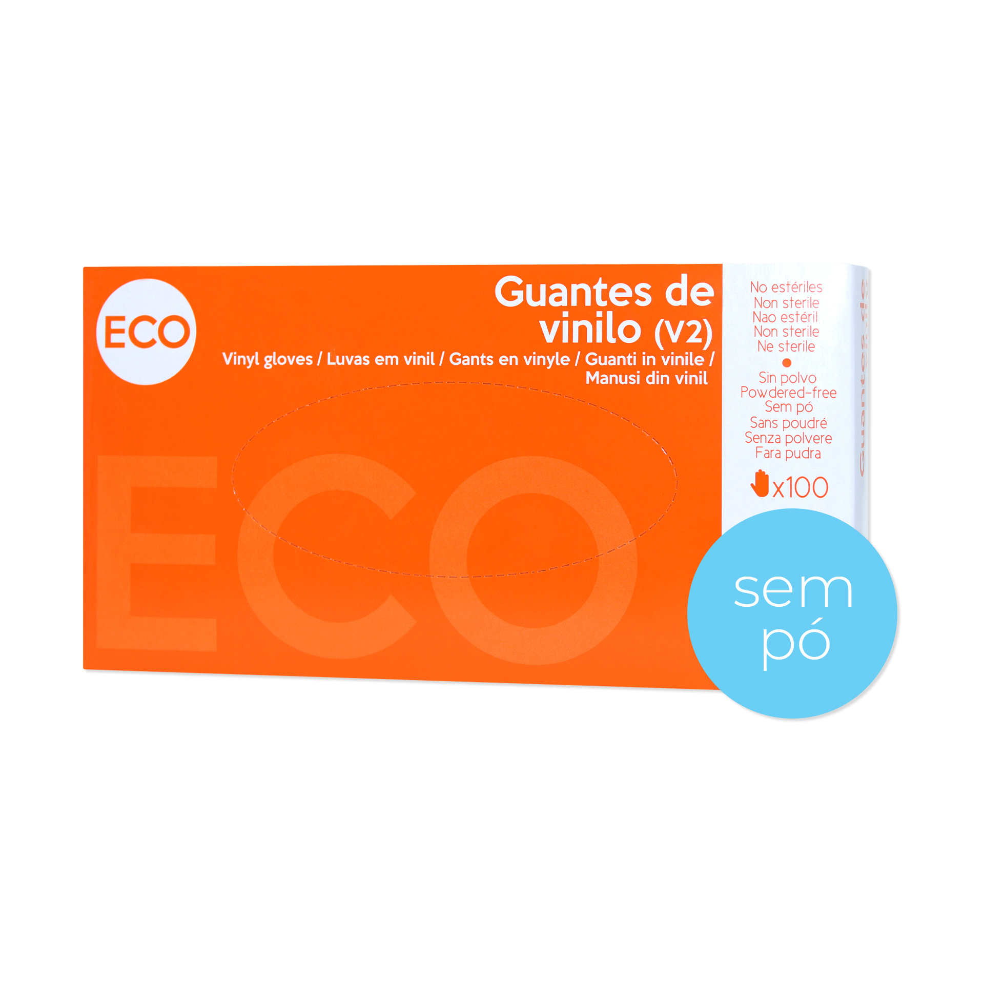 Luvas de Vinil sem Pó