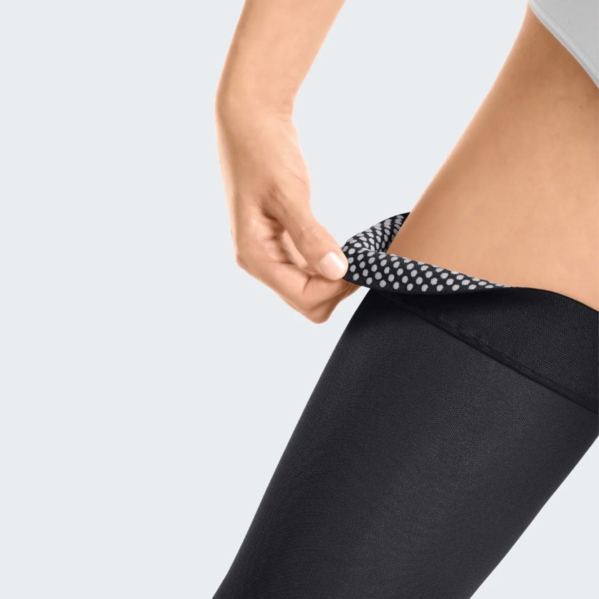 Mediven Duomed Smooth Grau II Até à Coxa - Biqueira Fechada | Orla Básica