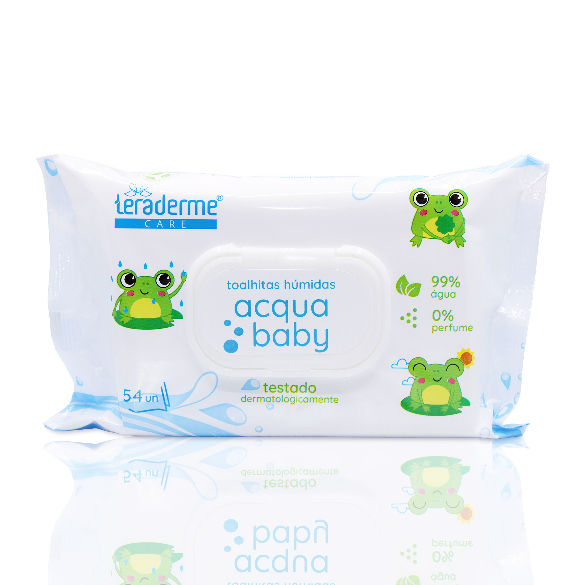 Teraderme Toalhitas Húmidas Acqua Baby 99% Água - 54 unidades