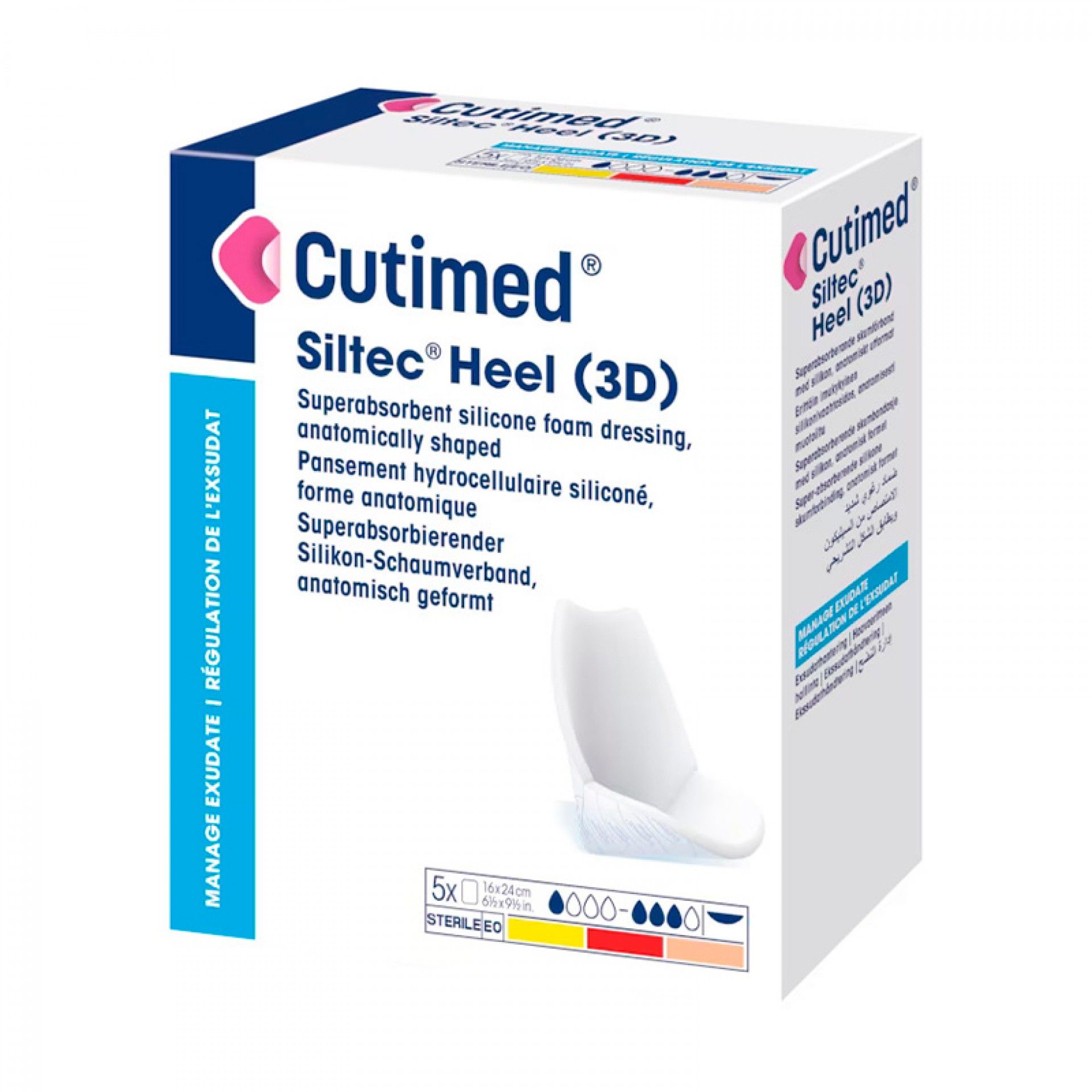 Cutimed Siltec Heel 16 x 24 cm - 5 unidades