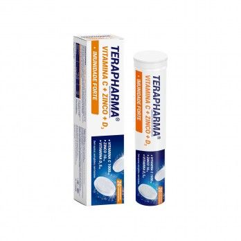 Terapharma Vitamina C + Zinco + D3 | 20 Comprimidos Efervescentest