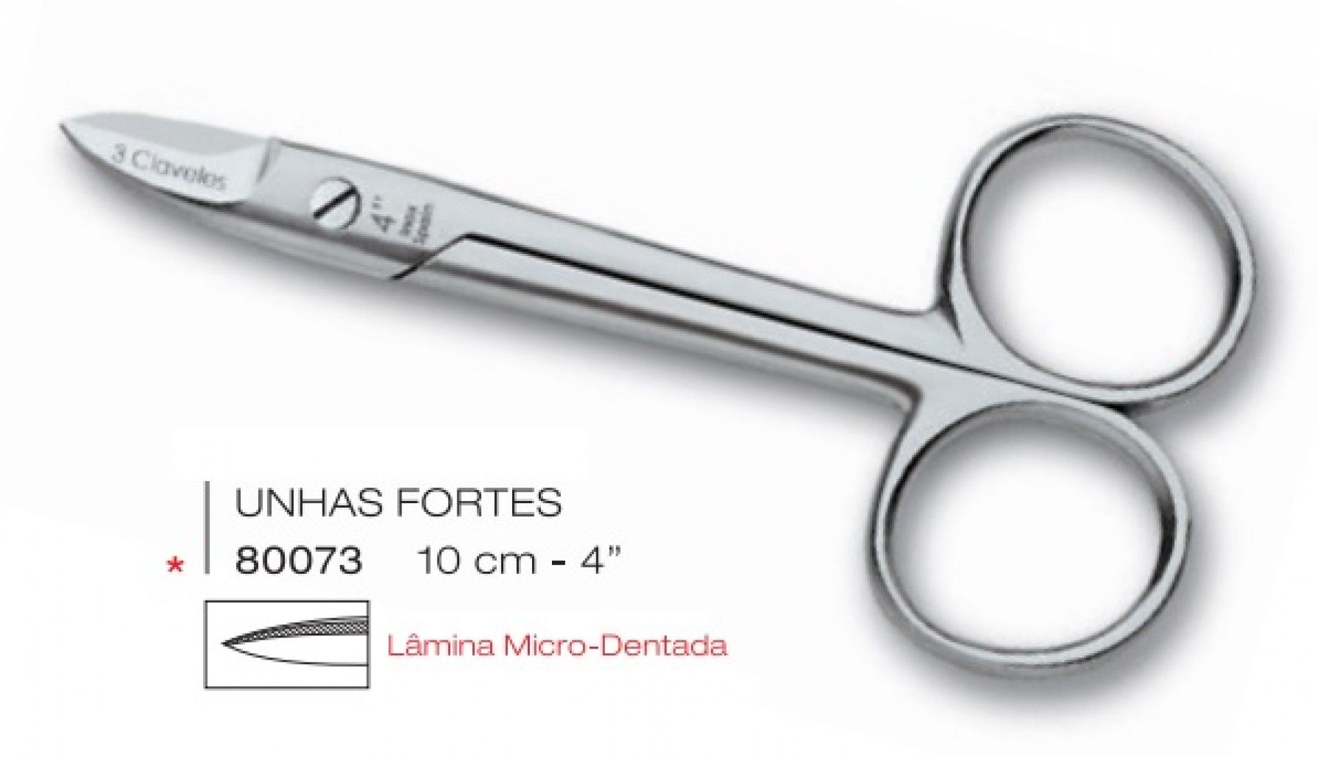 Tesoura para Unhas Resistentes - 3 Claveles