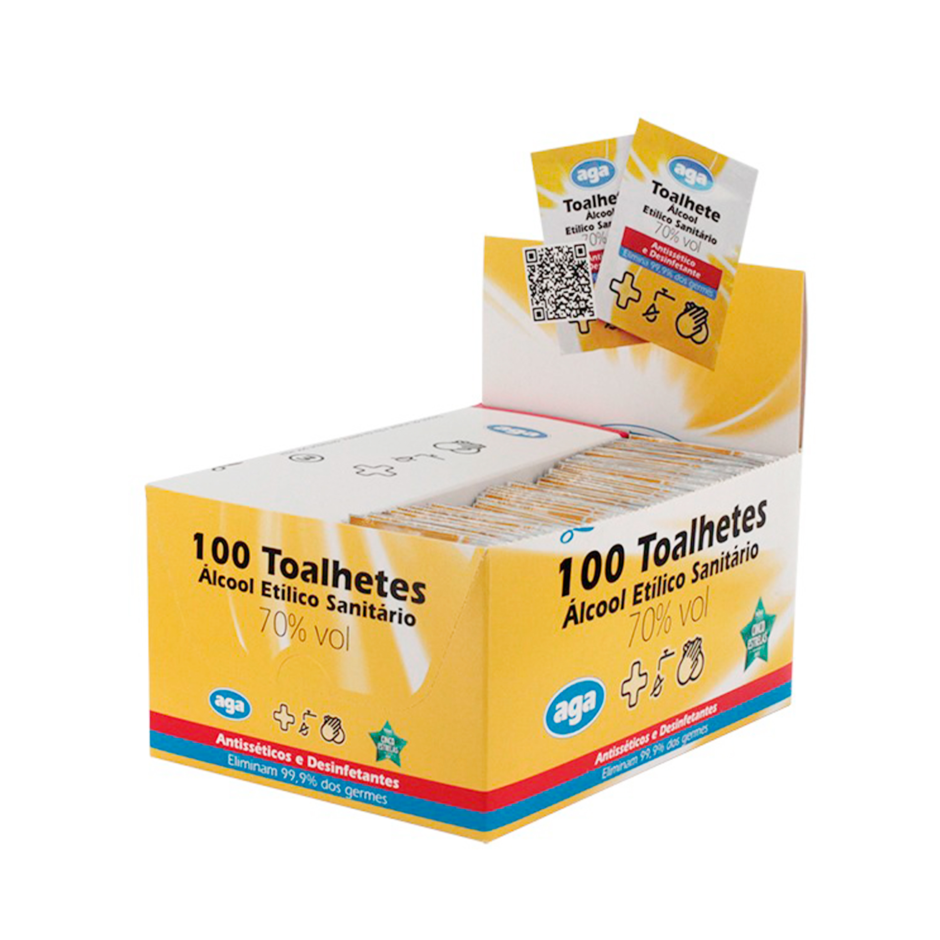 Toalhetes para Desinfeção Individuais | 100 unidades