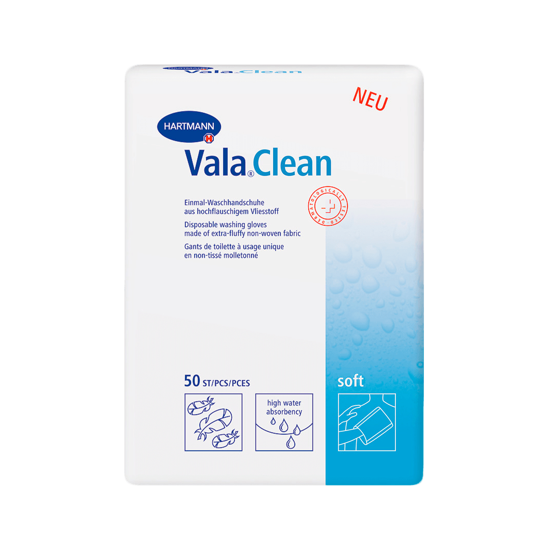 Vala®Clean Luvas de Lavagem Descartáveis - 50 unidades
