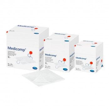 Medicomp Compressas Esterilizadas em TNT | 25 bolsas com 2 compressast