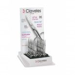 Tesoura para Unhas Curva em Inox 9 cm Expositor com 12 Unidades - 3 Claveles