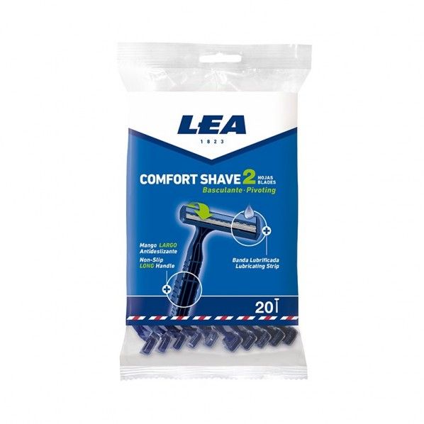LEA Comfort Shave 2 Lâminas de Barbear Descartáveis - 20 unidades LEA Comfort Shave 2 Lâminas de Barbear Descartáveis - 20 unidades