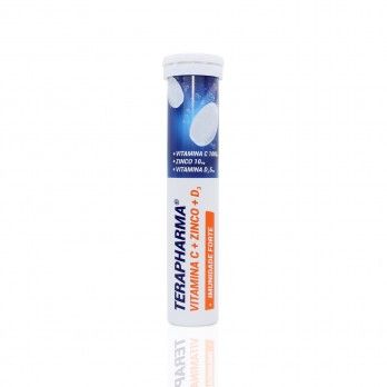 Terapharma Vitamina C + Zinco + D3 | 20 Comprimidos Efervescentest