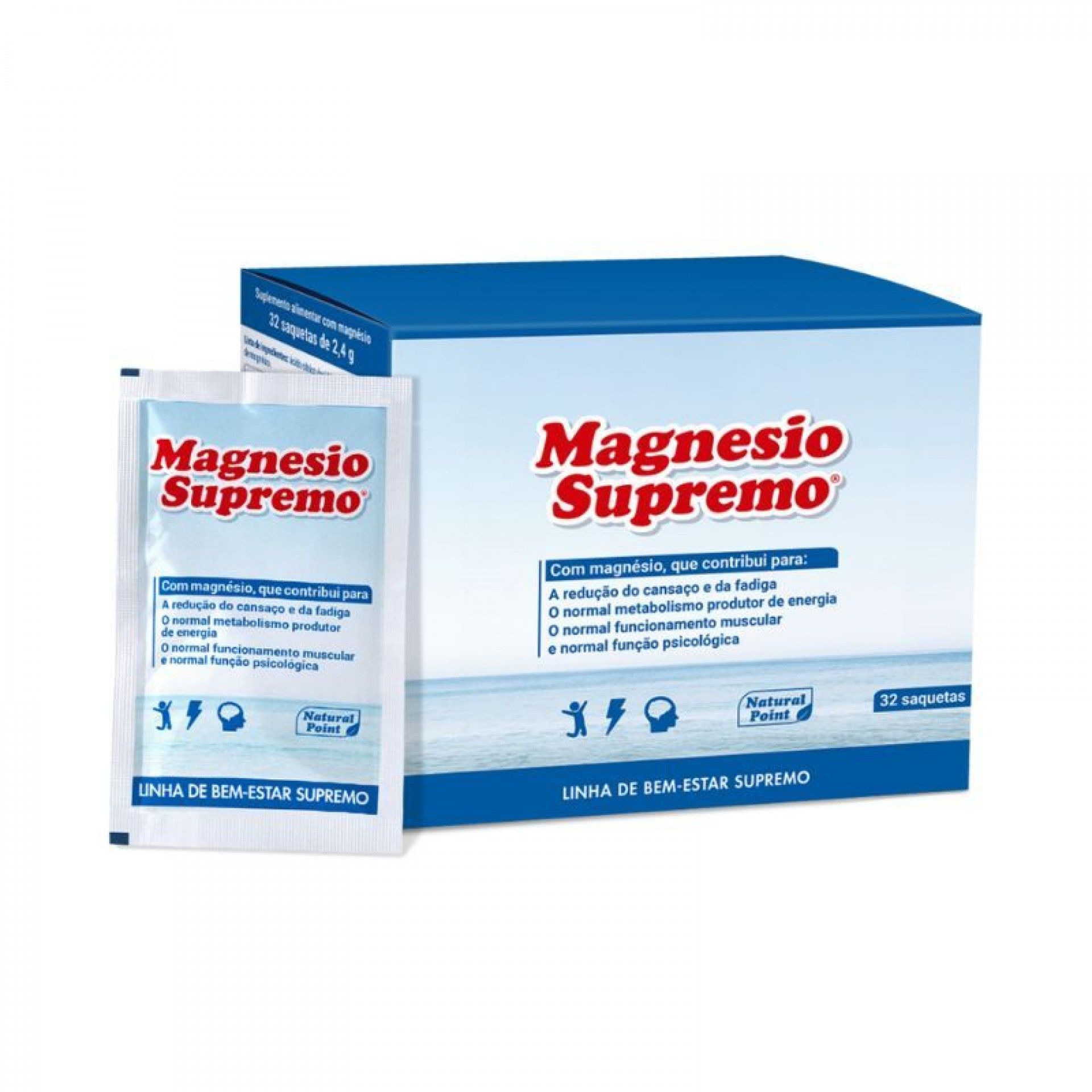 Magnésio Supremo em Pó | 32 Saquetas