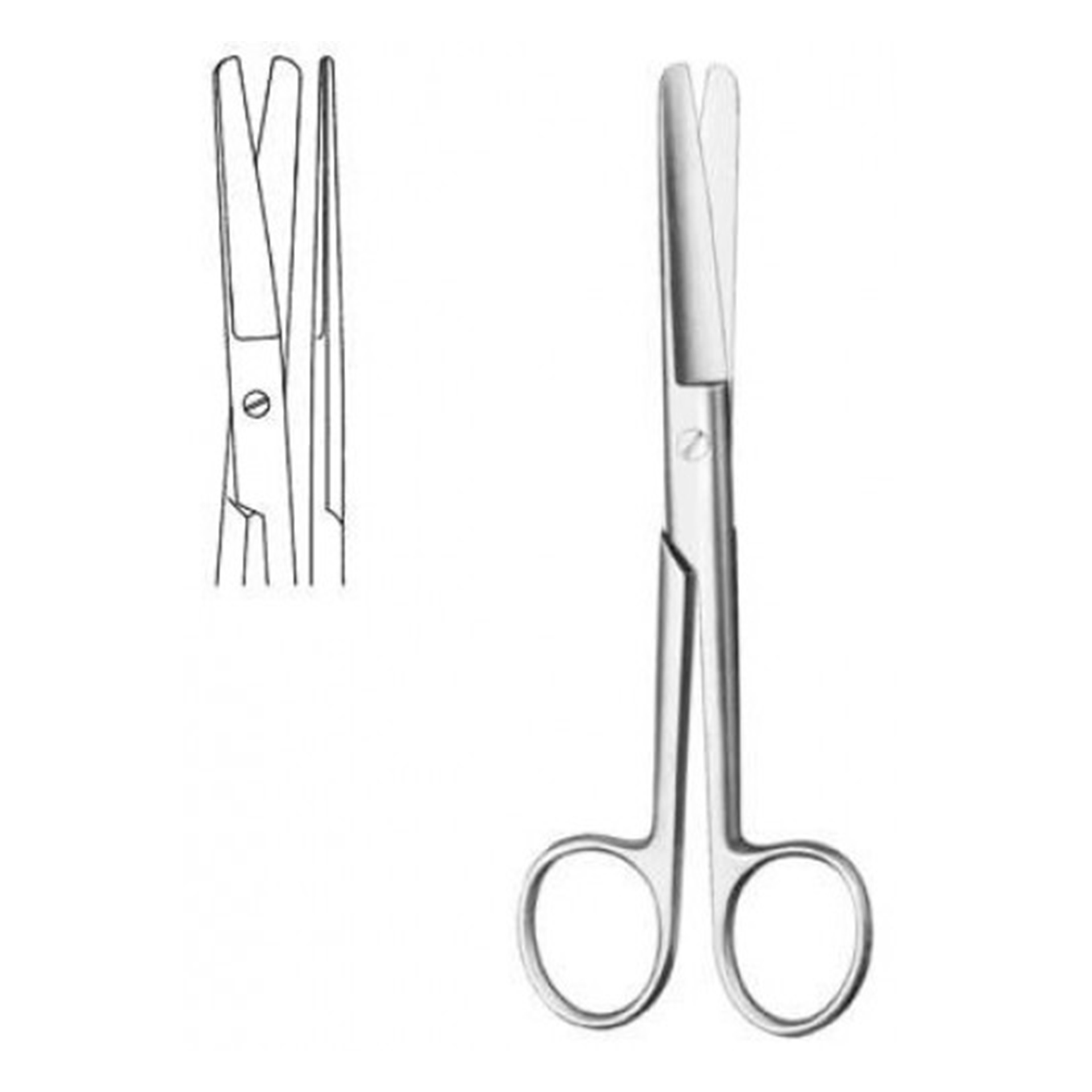 Tesoura Reta com Bicos Rombos - 13 cm