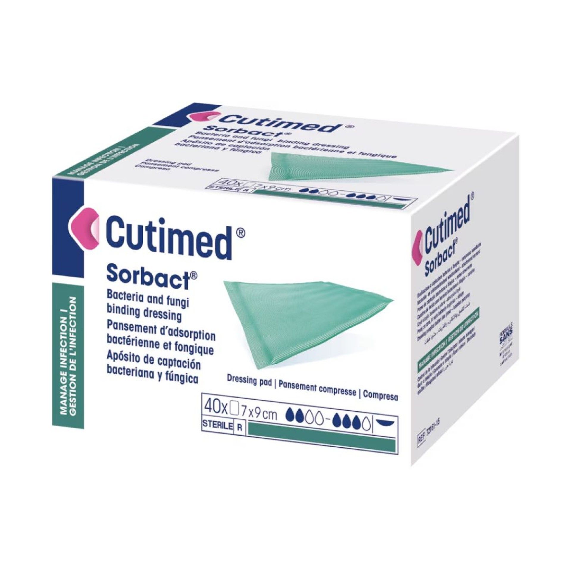 Cutimed Sorbact Compressa | 7 x 9 cm - 5 unidades