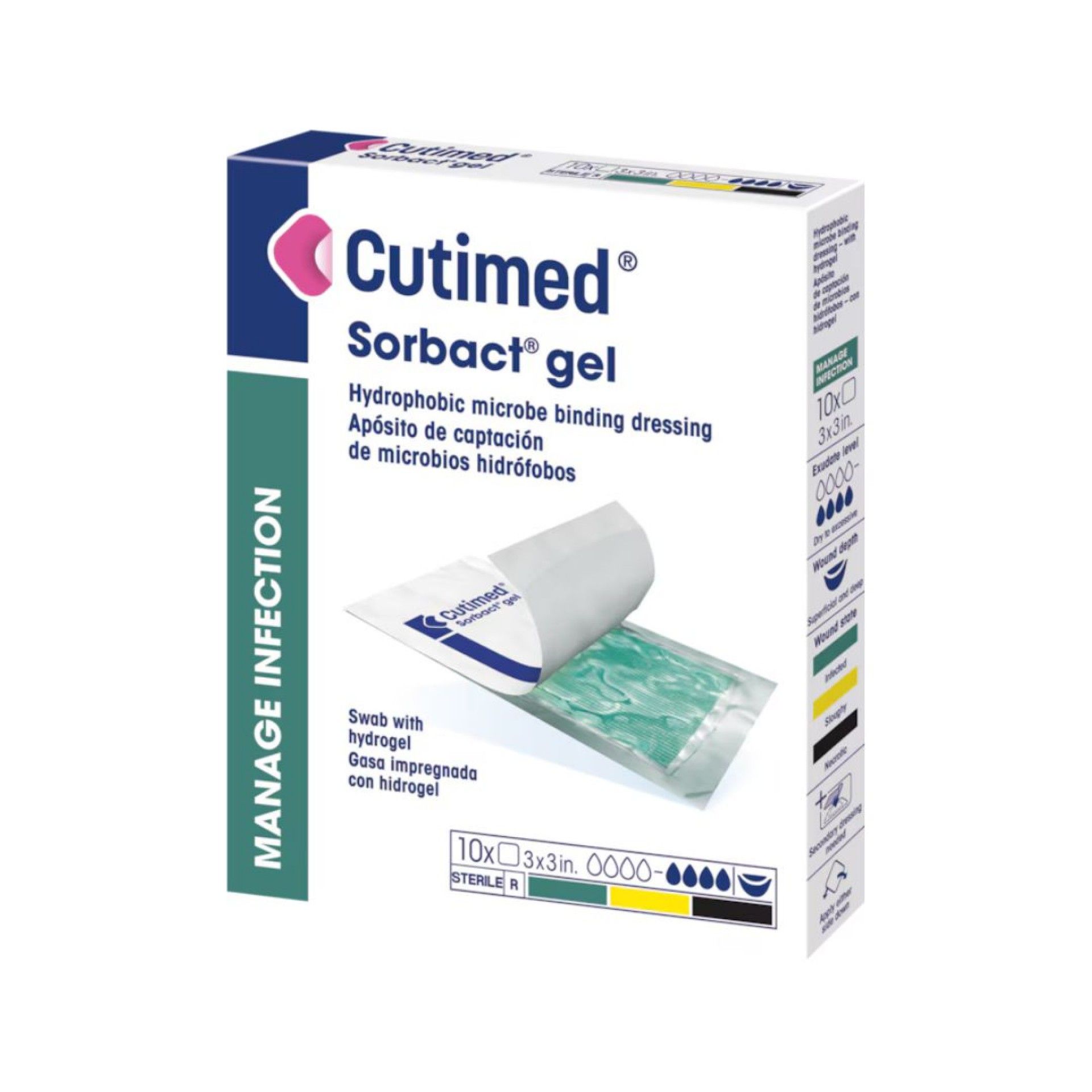 Cutimed Sorbact Gel | 7,5 x 7,5 cm - 10 unidades