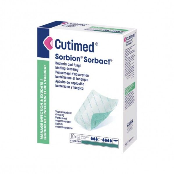 Cutimed Sorbion Sorbact  10 x 10 cm - 10 unidades