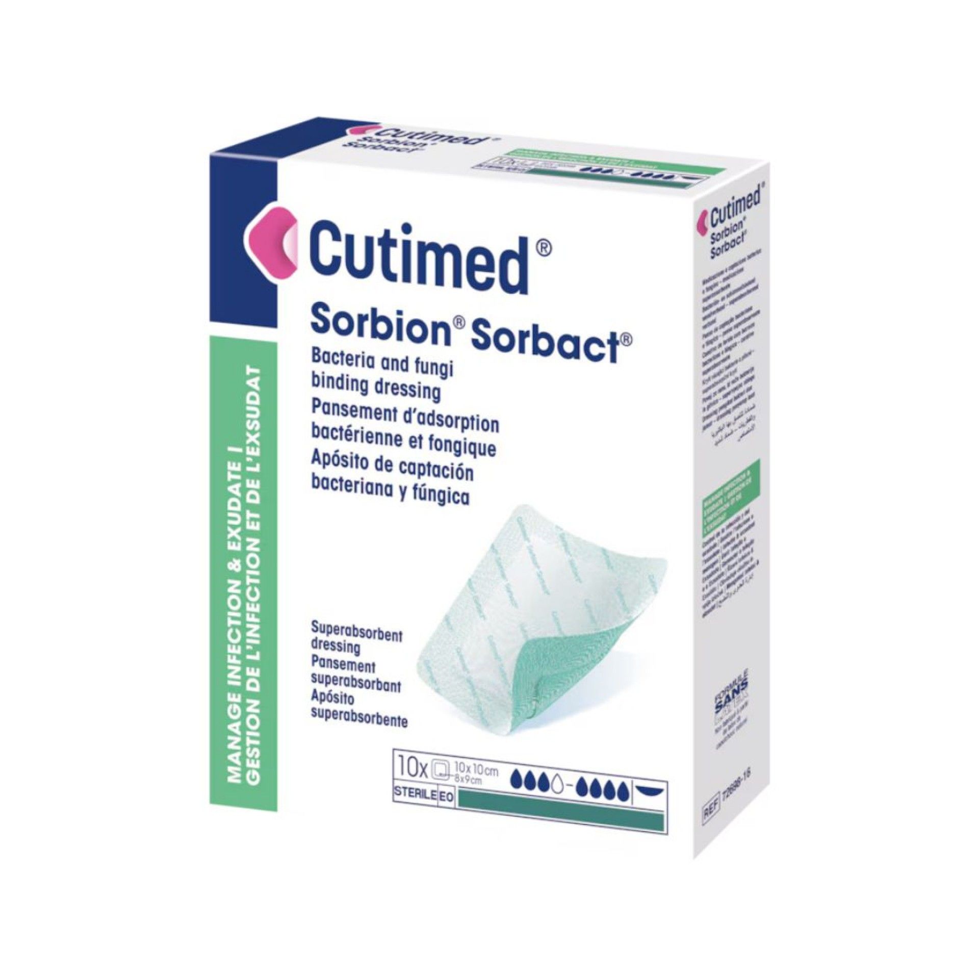 Cutimed Sorbion Sorbact 10 x 10 cm - 10 unidades