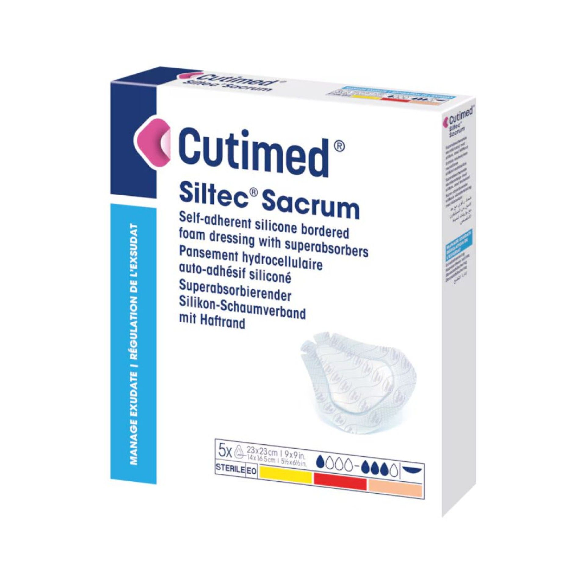 Cutimed Siltec Sacrum 17,5 x 17,5 cm - 5 unidades