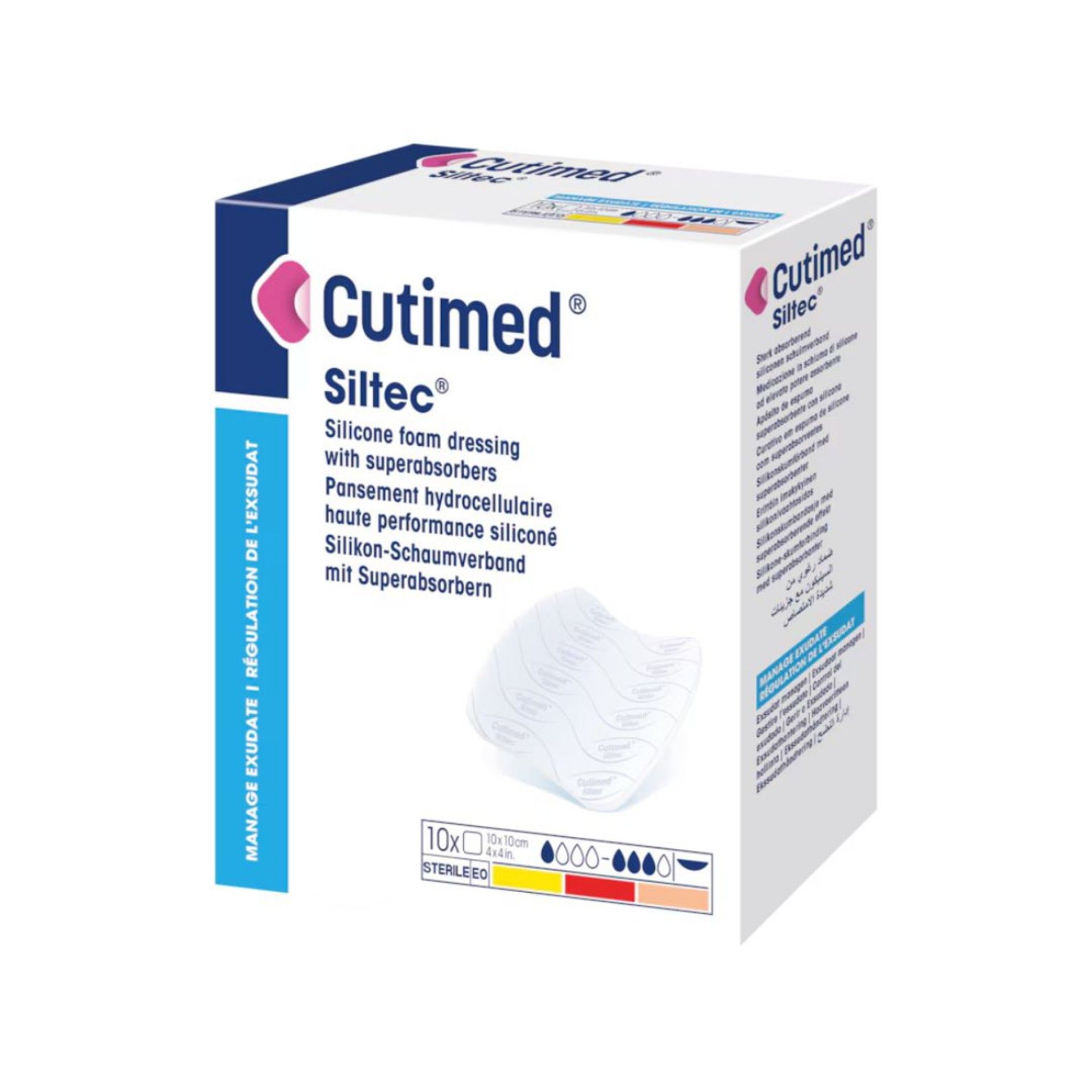 Cutimed Siltec 10 x 10 cm - 10 unidades