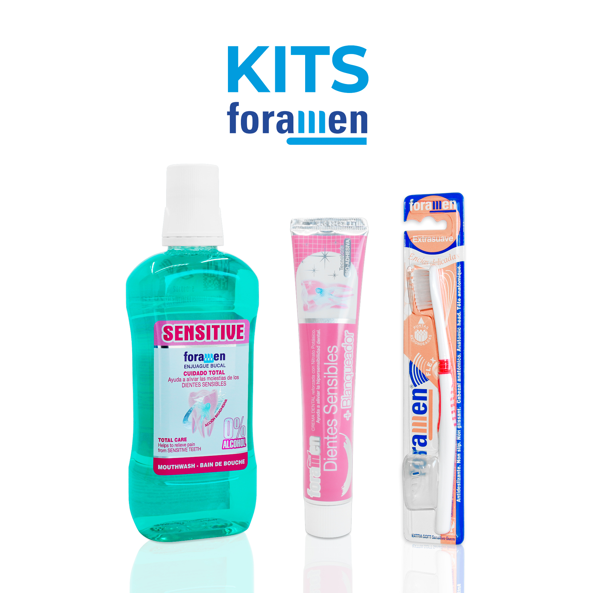 Foramen Dentes Sensíveis Pasta + Elixir + Escova