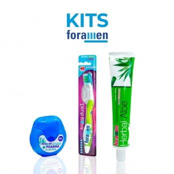 Foramen Herbal Alo Pasta + Escova Dual Mdia + Fio Dentriot