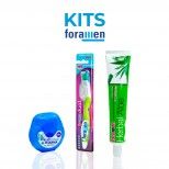 Foramen Herbal Alo� Pasta + Escova Dual M�dia + Fio Dent�rio
