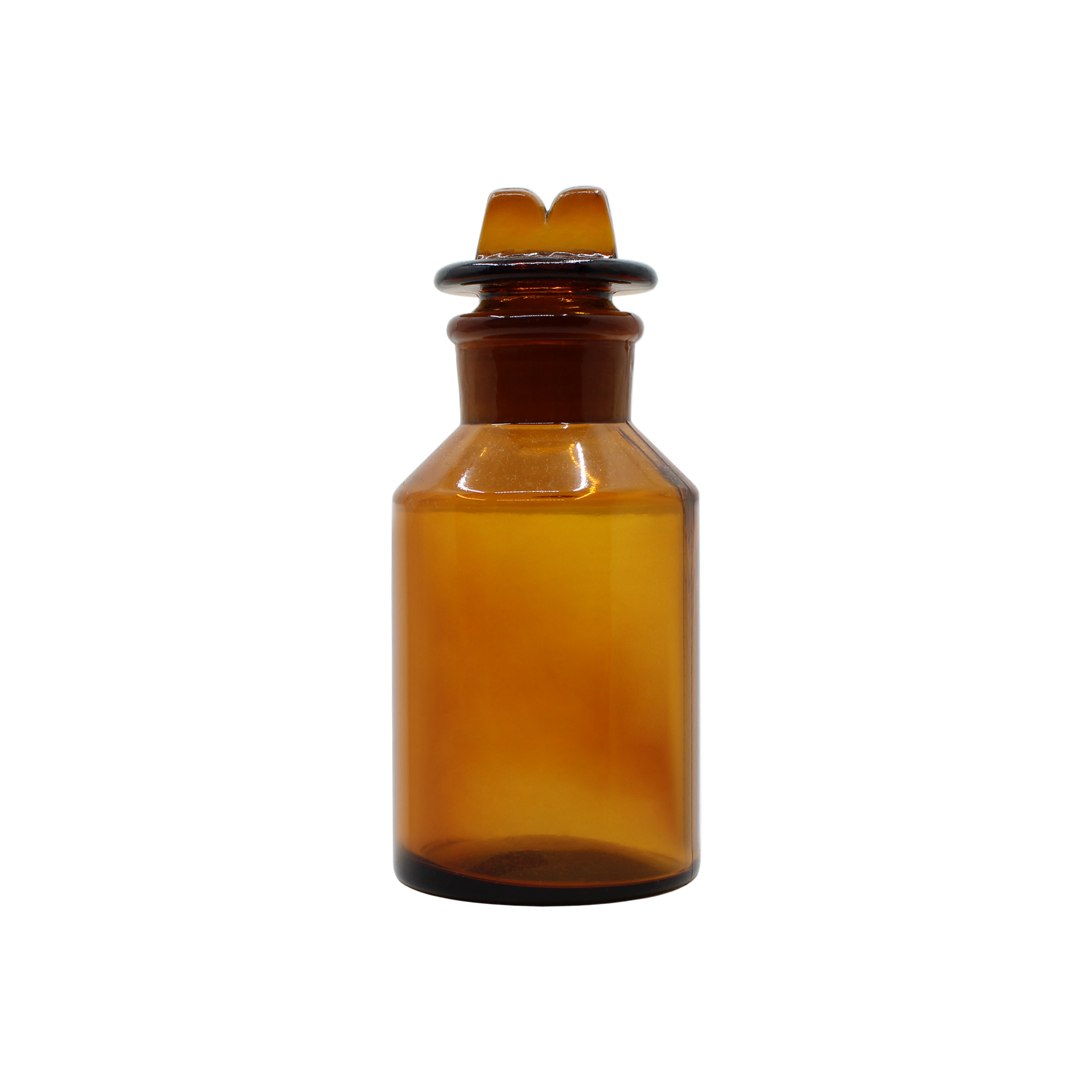 Frasco de Vidro para Reagente com Boca Larga e Tampa - 250 ml