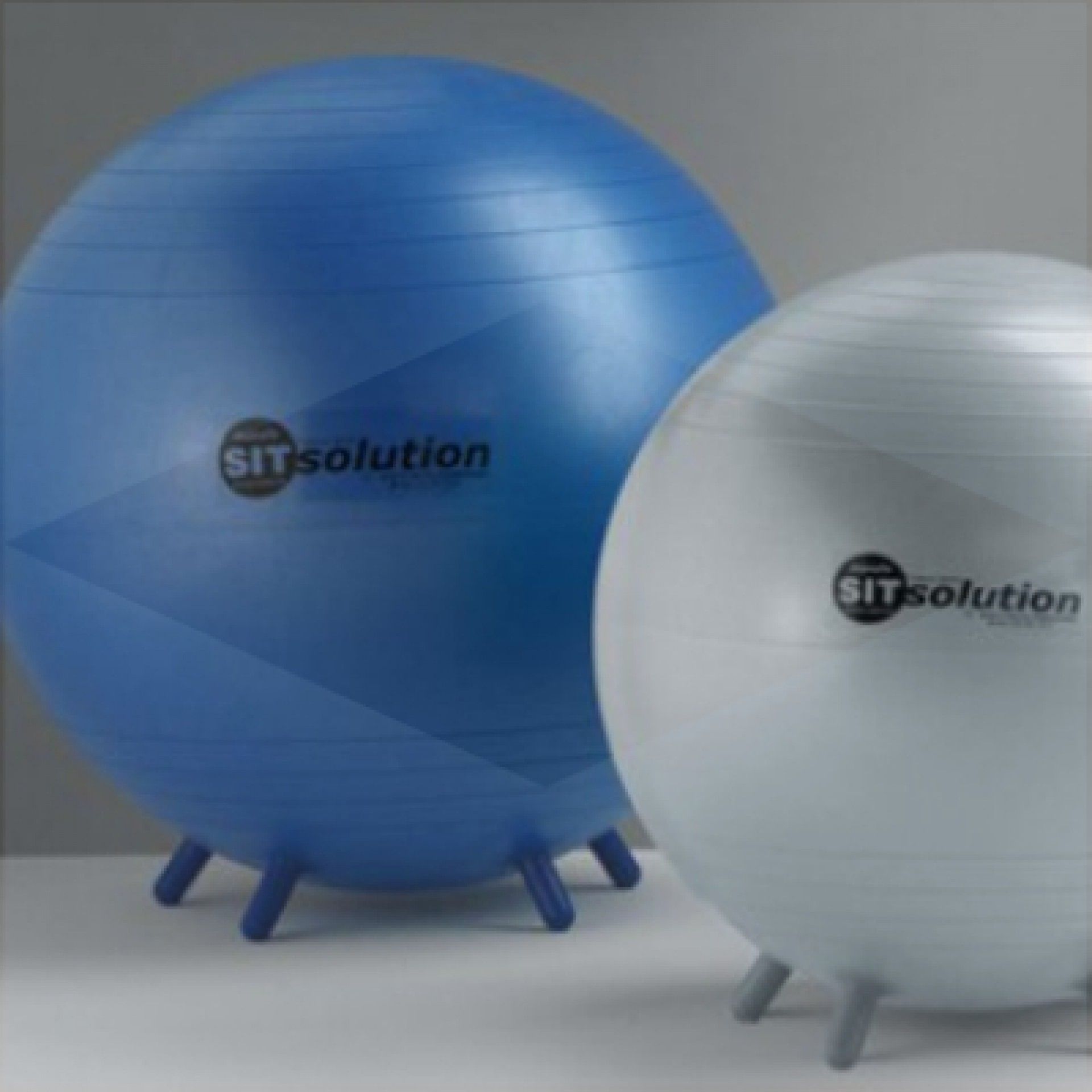 Bola de Exercícios Sit Solution | Ø 65 cm - Azul/Cinza